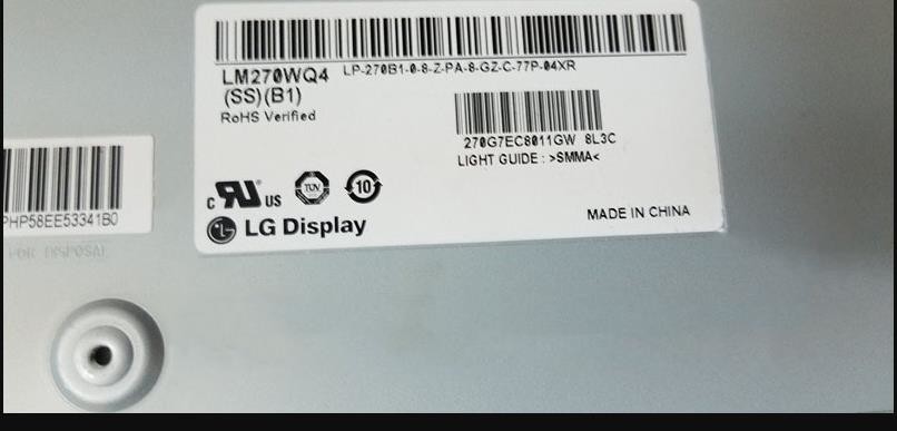 LM270WQ4-SSB3 LG Display 27.0" 2560(RGB)×1440 350 cd/m² INDUSTRIAL LCD DISPLAY
