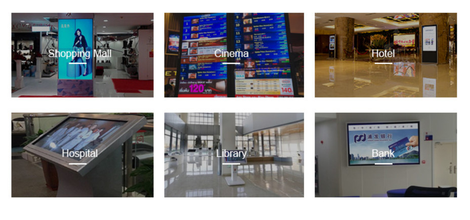 Wall mounted Interactive Digital Signage Kiosk Touch Screen SKD module For Bank Halls