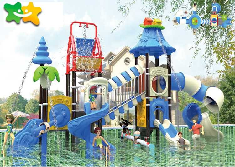 Indoor Outdoor Children'S Outdoor Water Slides Galvanized Pipe Strong Structure