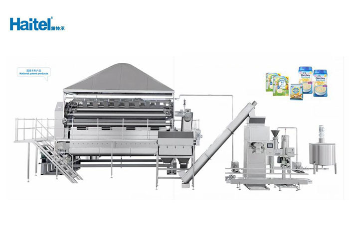 Automatic Oatmeal Oat Flakes Baby Food Production Line 15kw