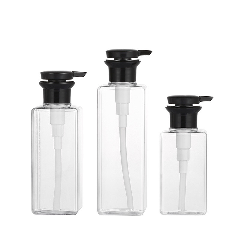 Transparent Luxury Lotion Pump Bottle PETG Plastic Material 350ML