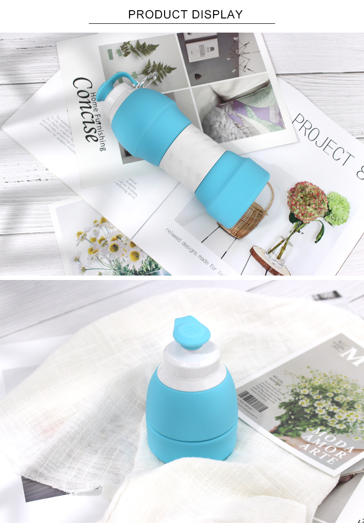 20.4 Floz Filter Collapsible Silicone Water Bottles