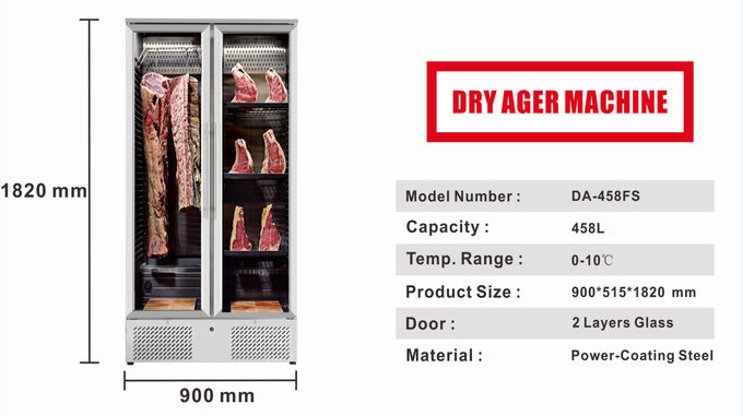 Slim Compact Dry Aging Steak In Refrigerator with Stainless Steel Door