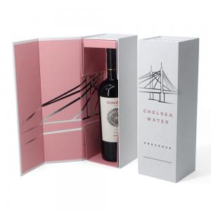 Buy cheap Custom Logo Printed Luxury Collapsible Magnetic Liquor Wine Bottle Packaging Gift Boxes product