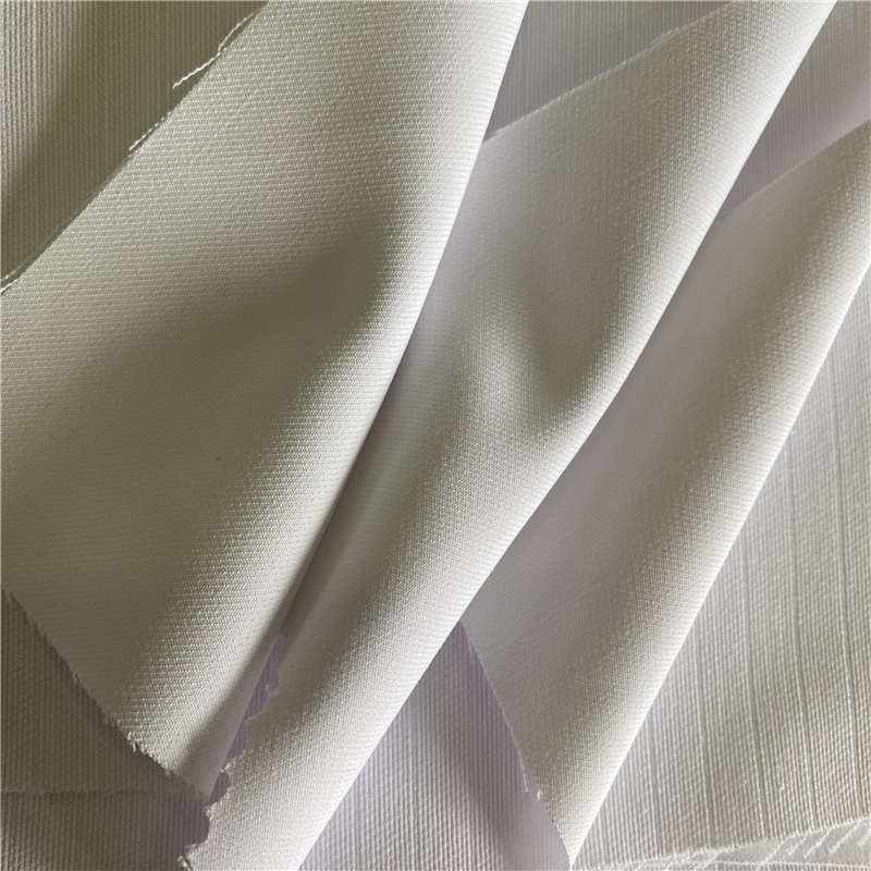 Polyester Cotton 5MM Stripes Optical White TC Anti Static Fabric For Medical Uniforms