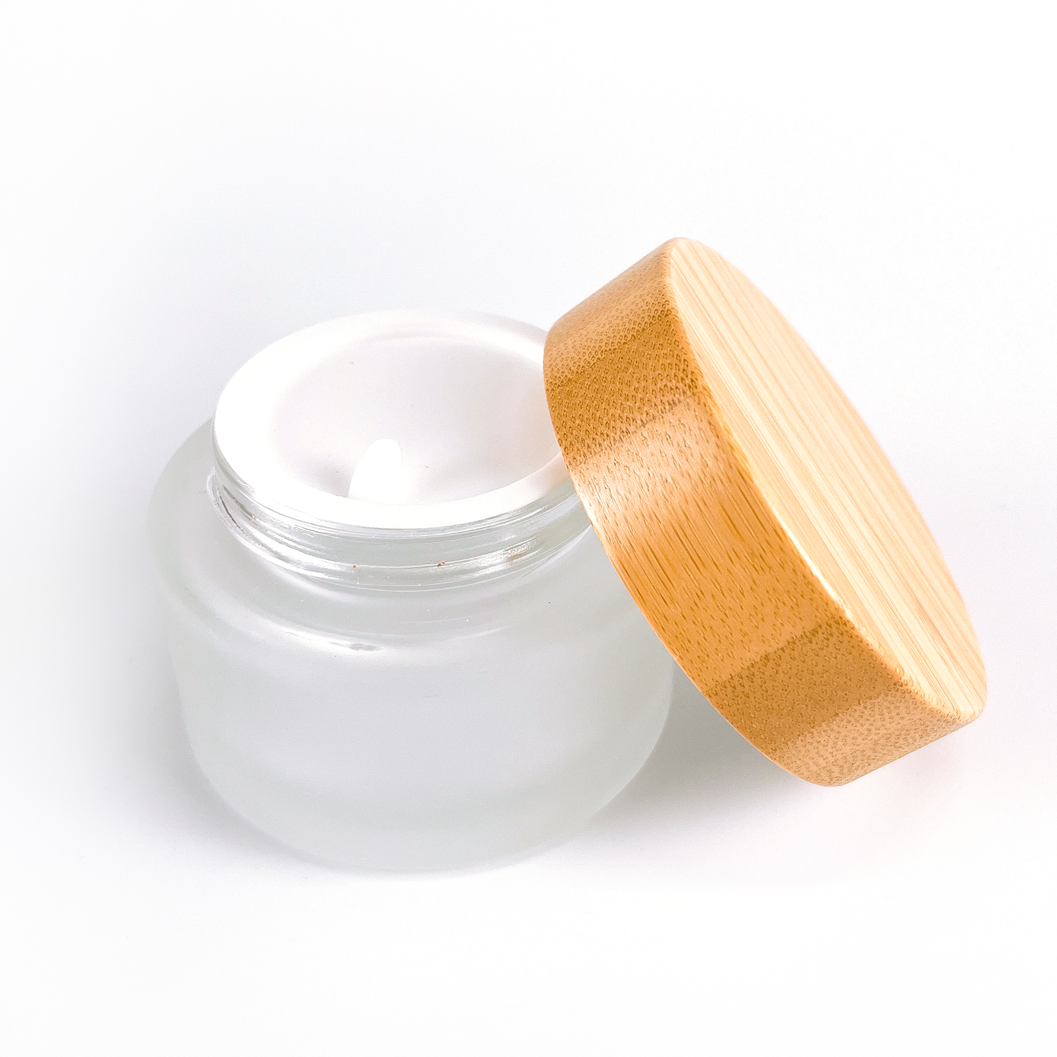 YoLiO Customized Capacity Skin Care Plastic PET Cream Jar With Wood Grain Plastic Cap