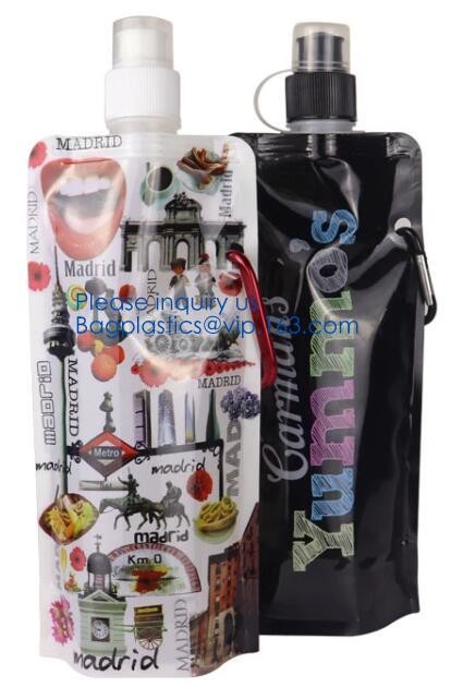 Custom Reusable Juice Food Packaging Plastic Bag Alcohol Drink Wine Spout Pouch Bag,liquid spout pouch/wine drink juice