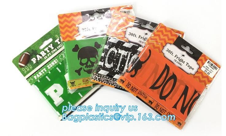 pe no adhesive fright tape halloween Caution Tape yellow warning tape,Custom Printed Halloween Party Decoration Caution