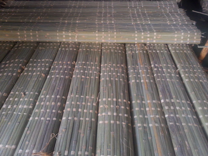Beautiful Pattern Bamboo Roller Shades Weaving With Raffia For Coffee Bar