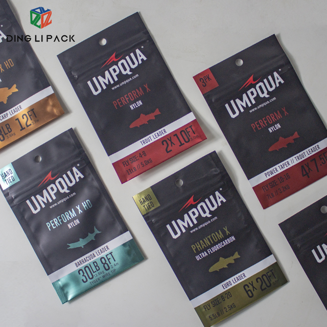 Custom Printed Heat Seal Laminated Plastic Worm Bags Personalized Zipper Bags