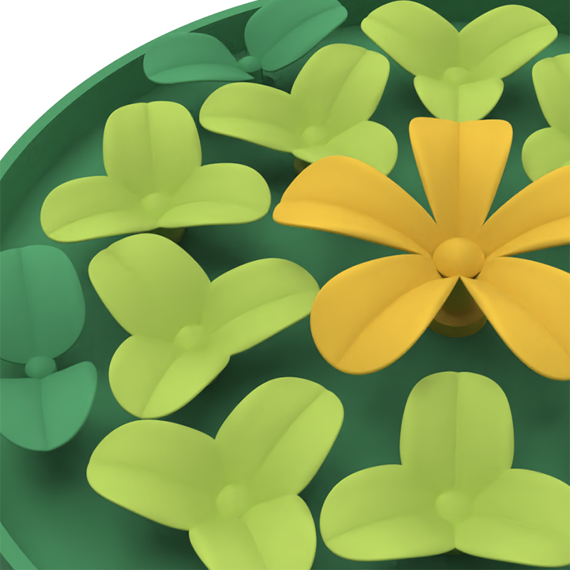 Custom silicone pet products Cute flower Pattern silicon Pet Dog Food Feeding Mat Silicone Slow Feeder Licking Pad Dog food mat