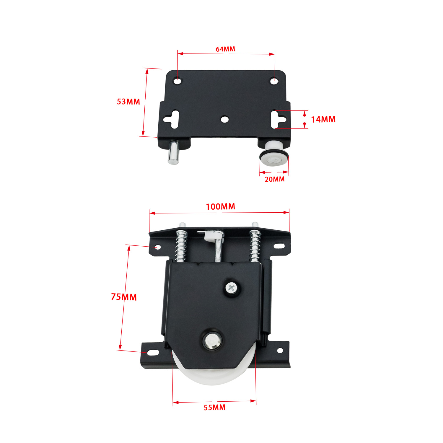 Long Life Aluminium Sliding Door Rail and Wheels for Modern Wardrobe Hardware Fitting