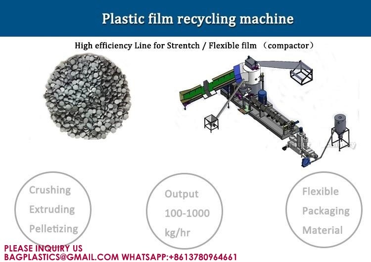 Double Stage Recycled PE PP HDPE LDPE Plastic Pelletizing Making Machine granulator