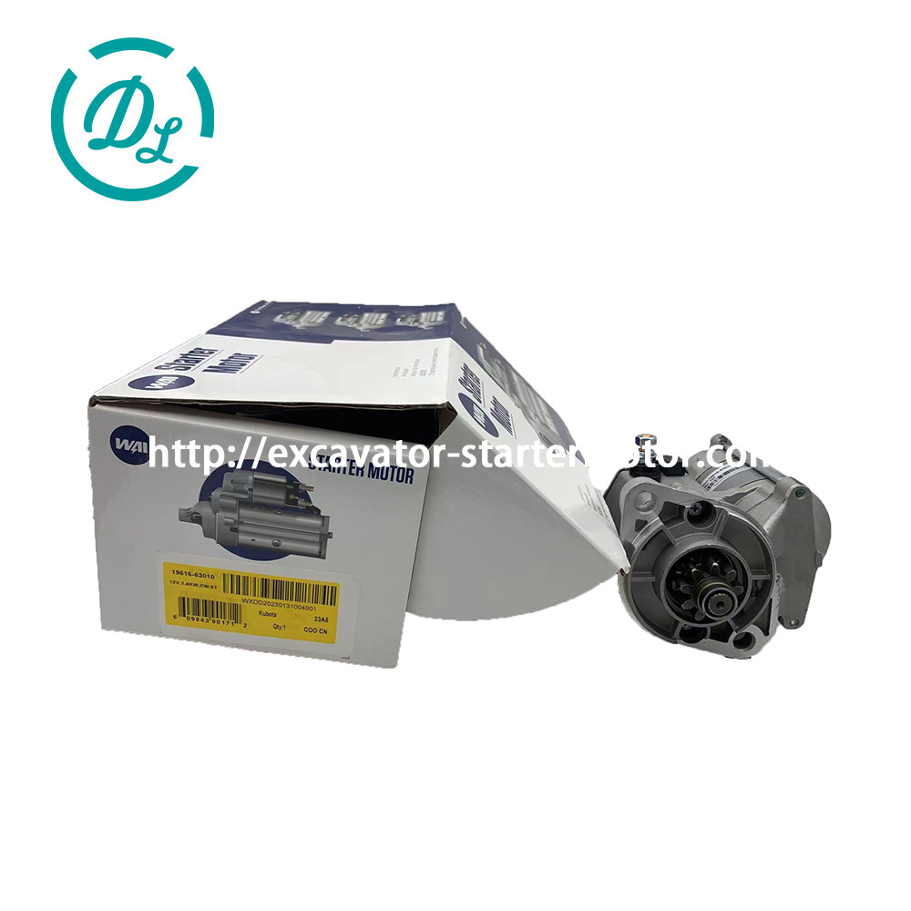 2KW 12V Excavator Starter Motor 19616-63010 228000-1051 19616-63013
