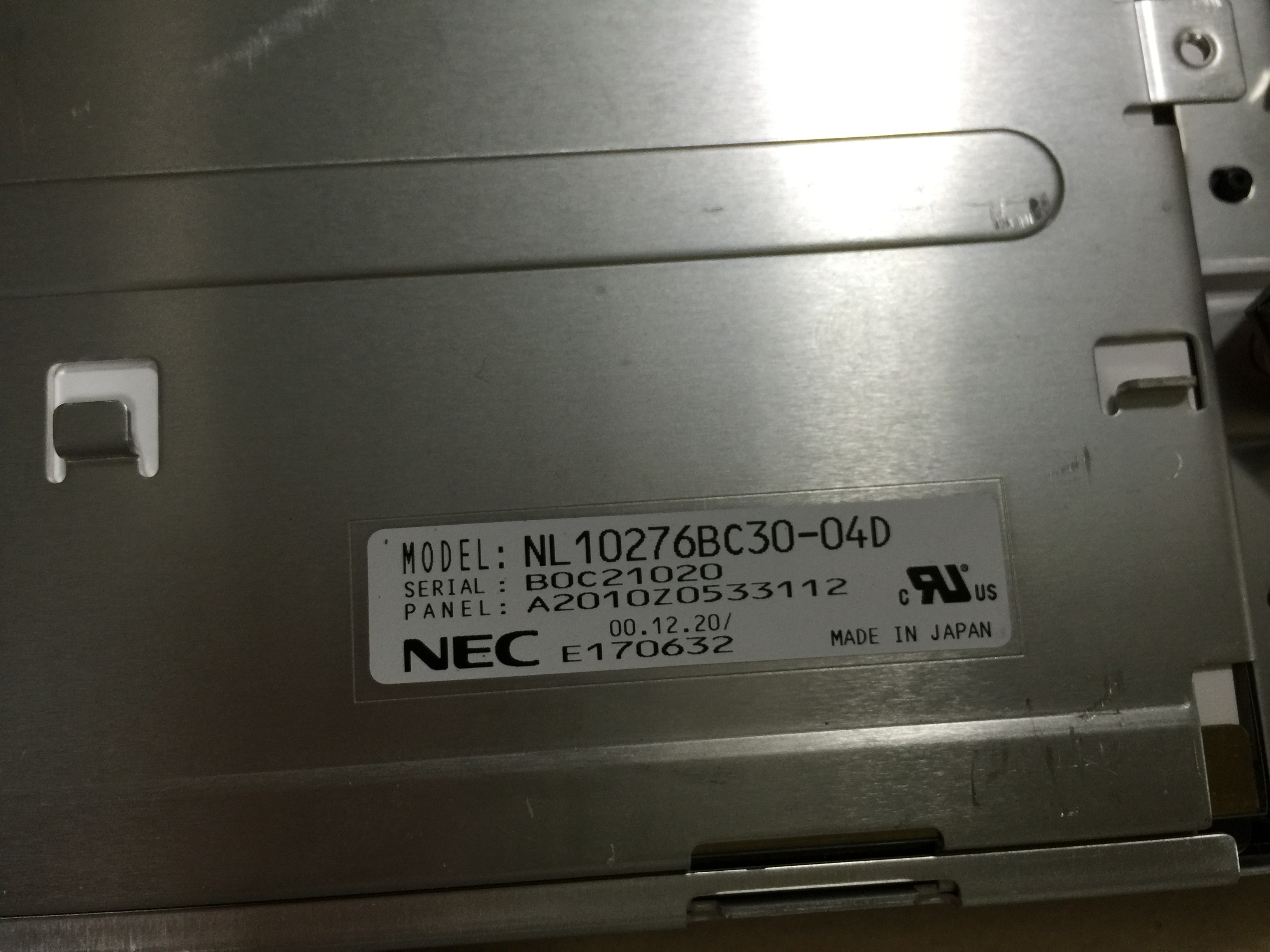 NL10276BC30-04D NLT 15INCH 350CD/M2 LCM 1024×768 1024×768RGB CCFL LVDS Storage Temp.: -20 ~ 60 °C INDUSTRIAL LCD DISPLAY