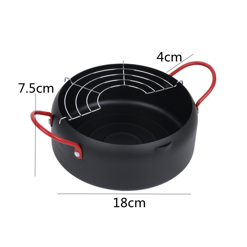Restaurant Kitchen Deep Frying Pots Round Body Designed Cooking Pot With Filter