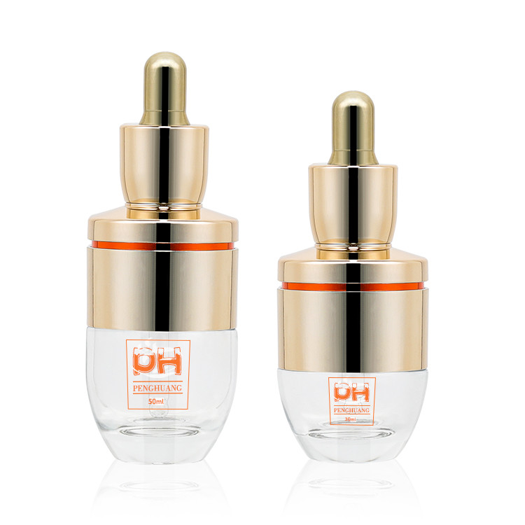 Oval Moisturize Glass Serum Bottle Cosmetic Essential Oil Dropper Bottle 30ml 1oz