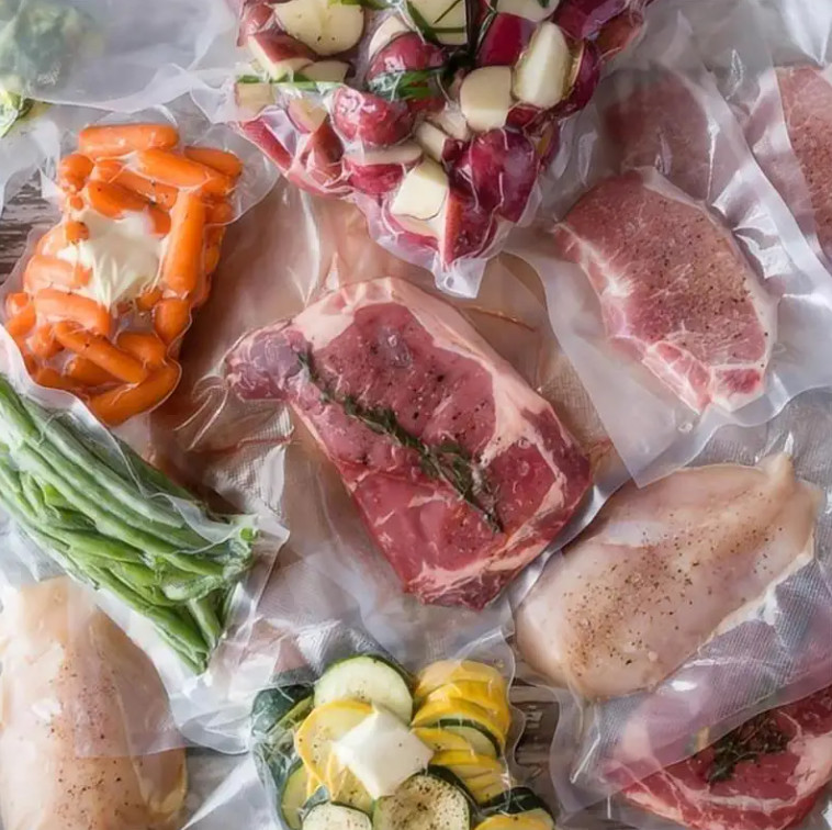 Food Grade Meat Fruit Vegetables Plastic Vacuum Bags For Frozen Fish Beef Fresh Fruit Salad Retort Pouch Packaging