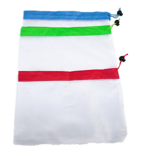 Multipurpose Mesh Netting Bags 20D/50D Polyester Material For Fruit / Vegetables