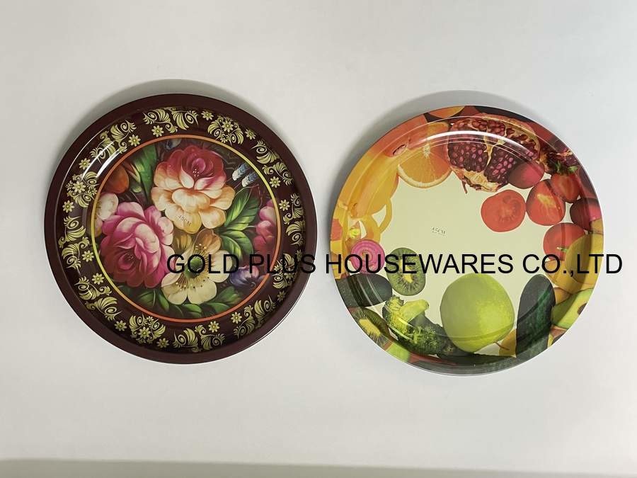2024 hottest color tray &,45cm stainless steel fruit tray &BBQ tray ,hot in Middle East market