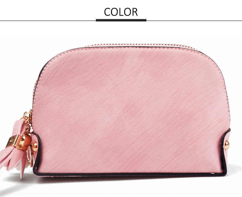 Wholesale Pure Color Blank Shell Shape Summer Cosmetic Mini Bag
