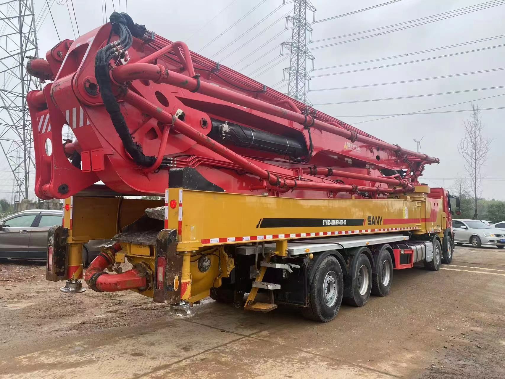 2021 Model Used Concrete Boom Pump 68m VOLVO Chassis Sany 1100 Working Hours