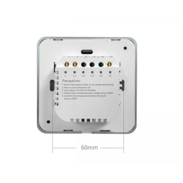 Curved Panel Tuya Smart Switch Wireless Light Switch With Google Assistant Built In