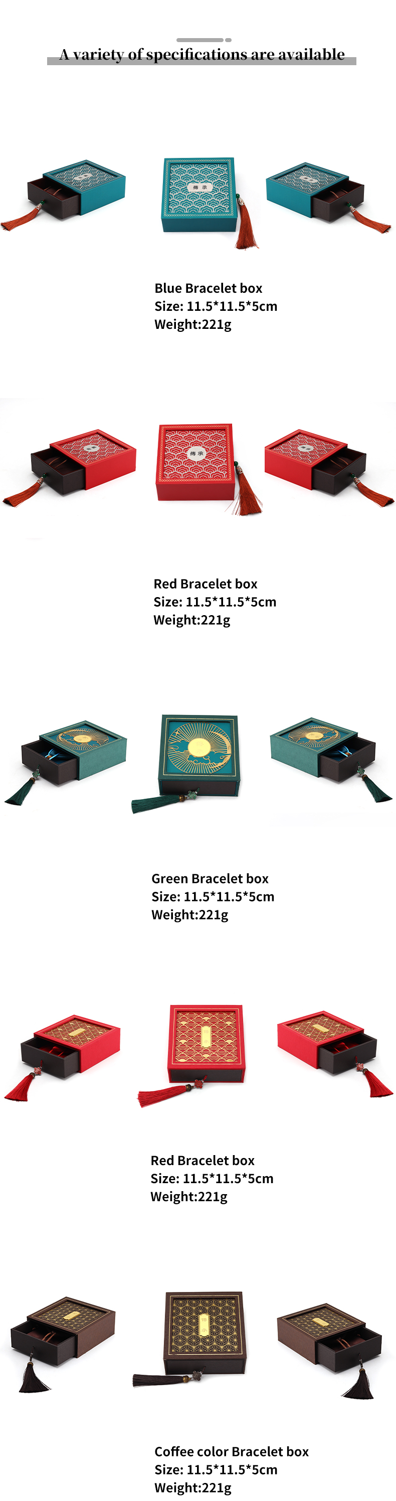 Ancient Chinese Style Cardboard Paper Jewelry Storage Packaging Box Luxury