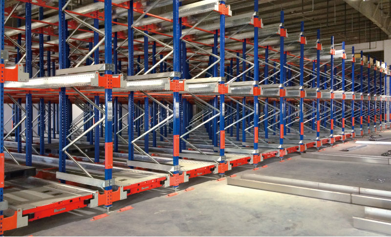 Radio Shuttle Racking For Cold Storage Warehouse