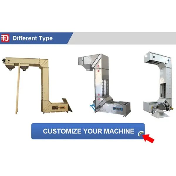 Grain Snack Nuts Z Type Bucket Elevator 2L 380V Z Type Conveyor