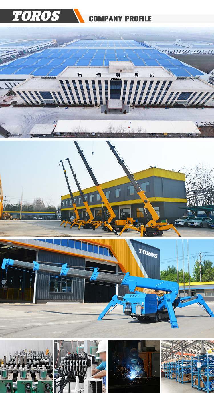 Heavy Duty Powerful Hydraulic Spider Crane Industrial Use Weight 8ton