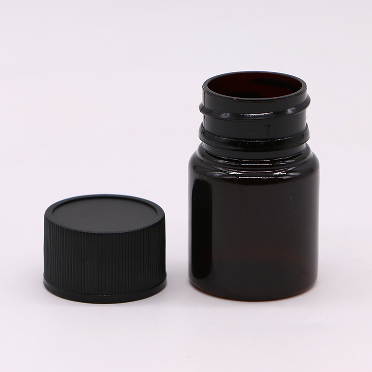 Recyclable BPA free Material 25ml PET Plastic Pill Bottle for Solid Medicine Vial