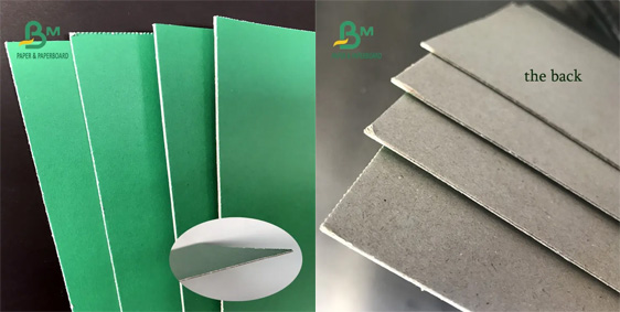 1mm 1.2mm 1.5mm Green Blue Black Color Coated Compress Grey Backing Board Sheet Recycled Pulp 
