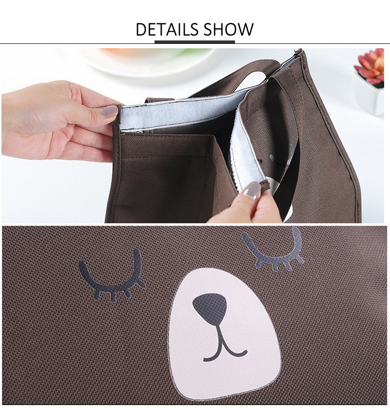 Waterproof Oxford Insulated Tote Lunch Bag For Picnic