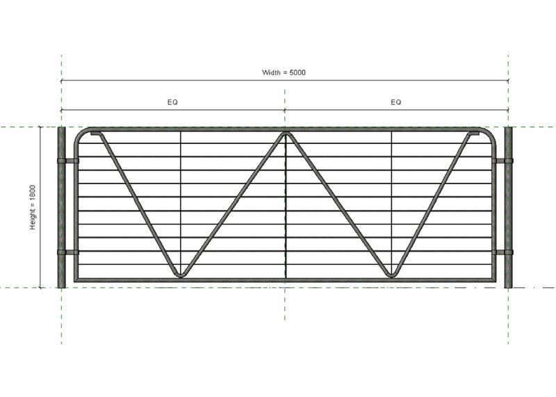 Heavy Duty Galvanized Metal 13 Feet N Brace Farm Gate