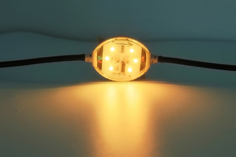 24V 60mm IP65 RGBW LED Pixel Angle 120° 1.5W Working Voltage DC24V Matrial PC Shell
