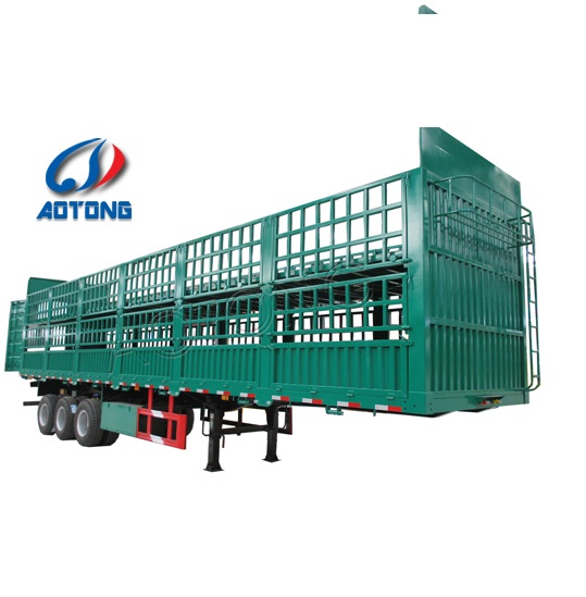 50FT Semi-Trailer for Livestock Transport Fence Heavy Duty 9.00-22.5 Rim 12pcs Rim