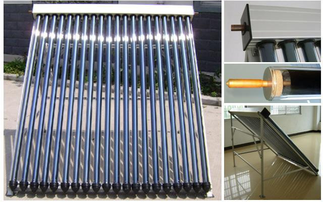Convenient Heat Pipe Solar Water Heater All Glass Double Tube Co Axial Structure