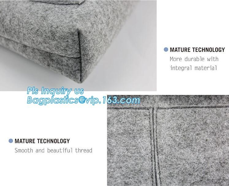 Eco-Friendly Grey Reusable Felt Grocery Shopping Handbag Tot Bag For Women Men,Mesh bags,Shopping bags, Drawstring bags,