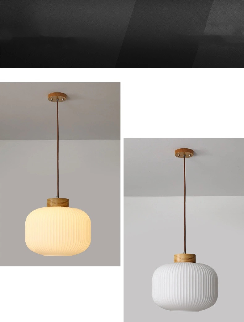 Japanese Retro Bedroom Lamp Chinese Wooden Pendant Light(WH-AP-600)