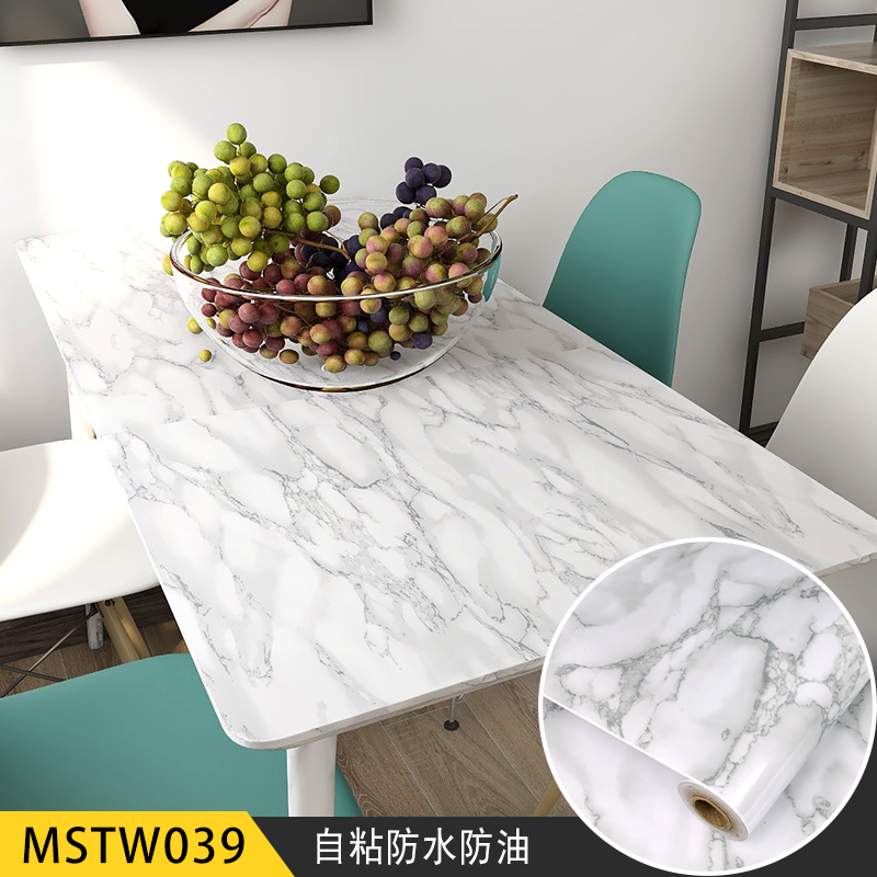 Peel Stick Marble Wallpaper Roll 60cm*10m Size for Table Cupboard Cabinet and Countertop Marble Design Granite Style
