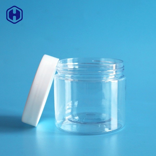 Nontoxic Round Plastic Containers With Screw On Lids Eco Friendly