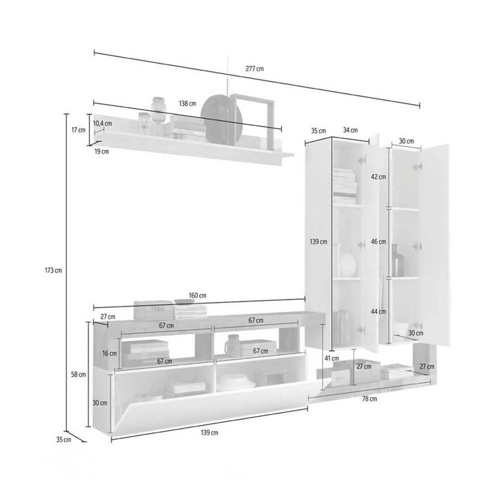 Customized Living Room Wood Furniture Easy Assembled Wooden Tv Unit With Storage