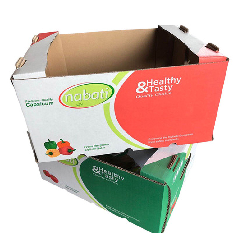 Stable Practical Vegetable Corrugated Boxes , Recyclable Tomato Shipping Boxes