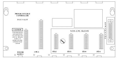 GE FANUC IC693CHS397 , 5-slot modular CPU baseplate , CPU I/O Base Module