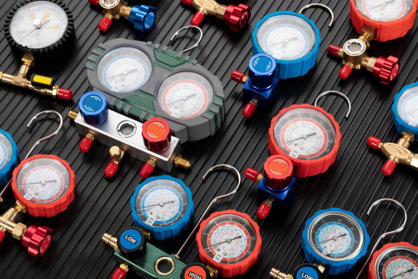 Aluminum Refrigerant Manifold Gauge Set Valve HVAC For R22