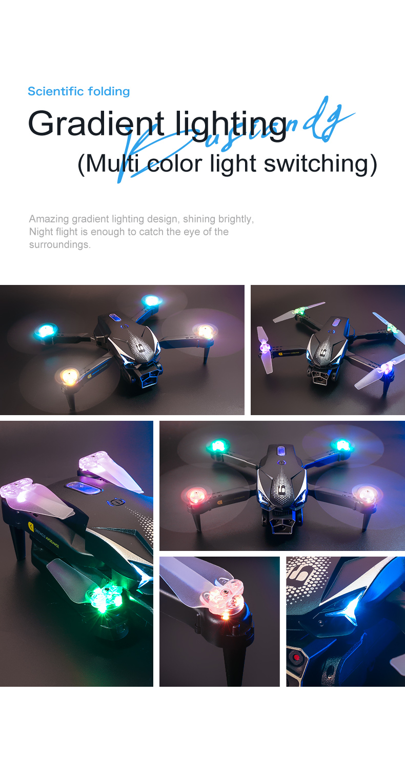 Black Lu600 Folding Drone Photography 2.4g Wifi Mini Drone 4k Waterproof Optical Flow Air Drone Quadcopter for Beginner