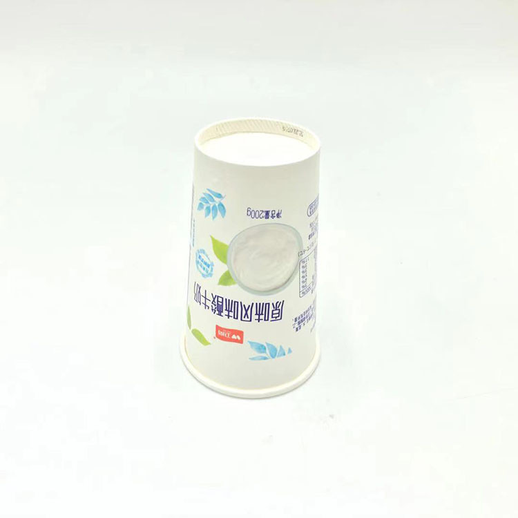 Printed Eco Friendly Yogurt Cups Frozen 200g Paper Ice Cream Containers With Lids