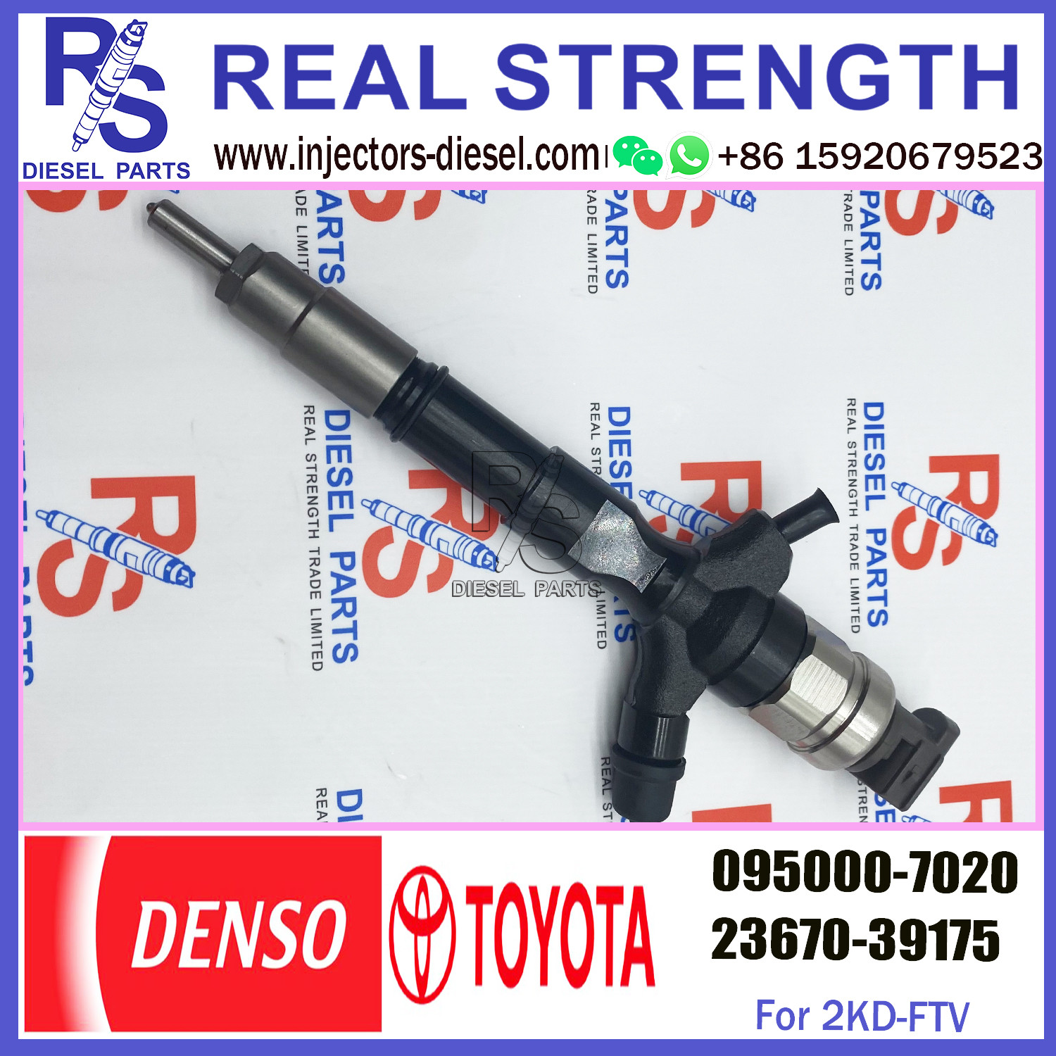 Diesel Common Rail Fuel Injector 095000-7020 23670-39175 For TOYO-TA DE-NSO INJECTOR 095000-7020 23670-39175