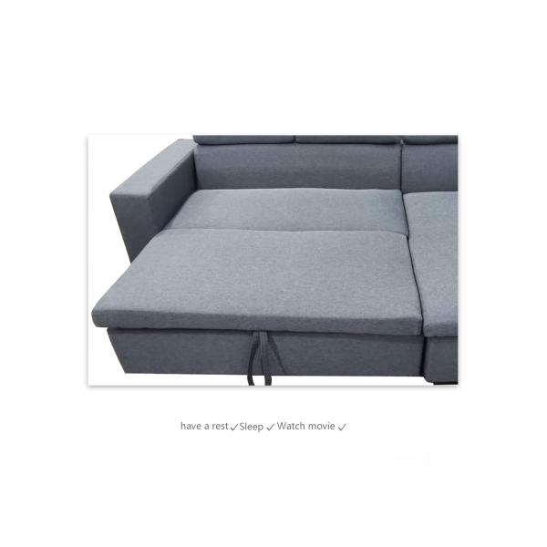 OEM/ODM Office Modular Folding Sofa Bed Fabric Material 223x143x80CM